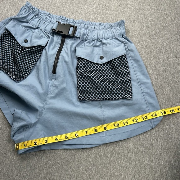 Free People FP Movement Belted Shorts Blue Womens Small Cargo Elastic Waist - Picture 4 of 14